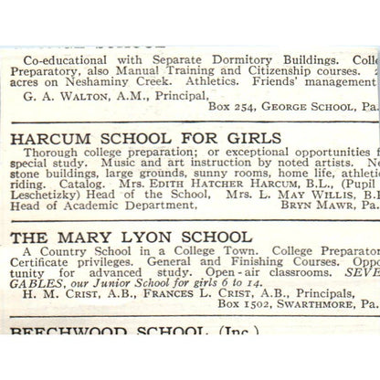 Allen Military School Thomas Chalmers West Newton Mass - 1921 Original Ad TJ7-S7