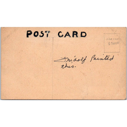 Hand Drawn Christmas Post Card c1910 Original Postcard TK1-P1