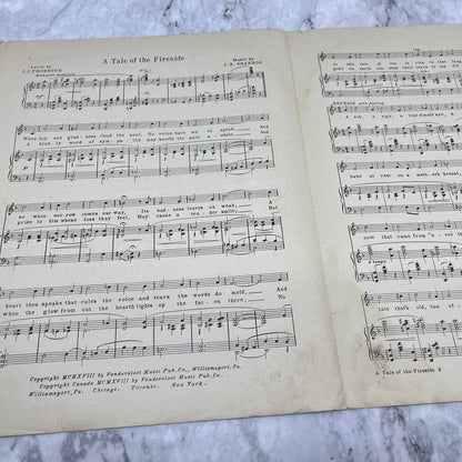 Tale Of Fireside 1918 World War I Soldier Sheet Music Piano Thornton Shannon TJ4