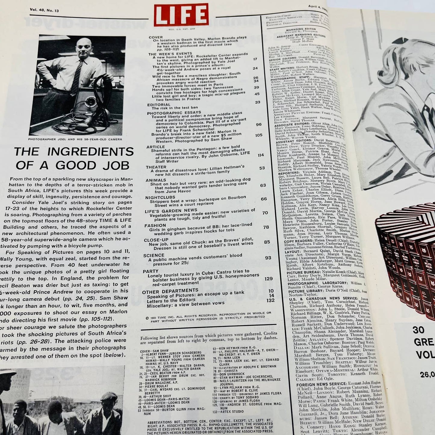 LIFE Magazine April 4 1960 -Marlon Brando Actor, Director and Producer TA8