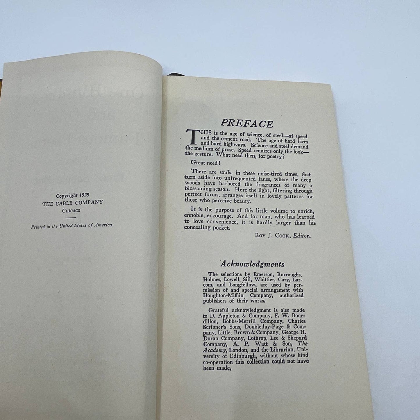 1929 One Hundred and One Famous Poems with a Prose Supplement Cable Company TG6