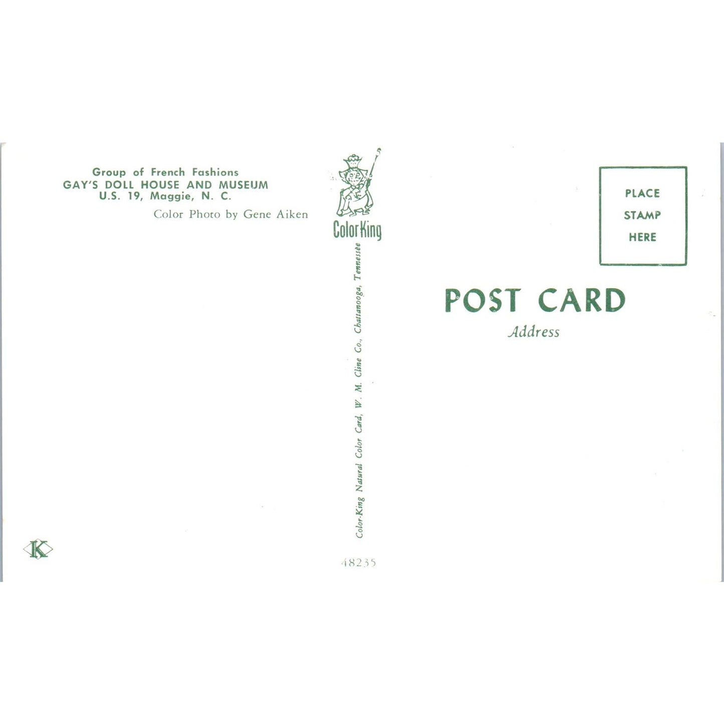 Group of French Fashions Gay's Doll House & Museum Maggie Original Postcard PB8