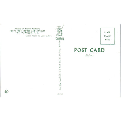 Group of French Fashions Gay's Doll House & Museum Maggie Original Postcard PB8