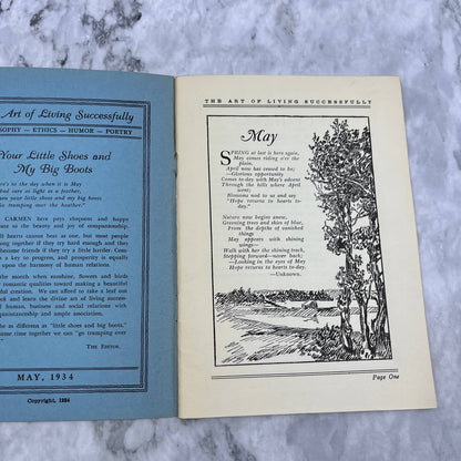 1934 May The Art of Living Successfully A Digest of Wit and Wisdom Booklet TH1