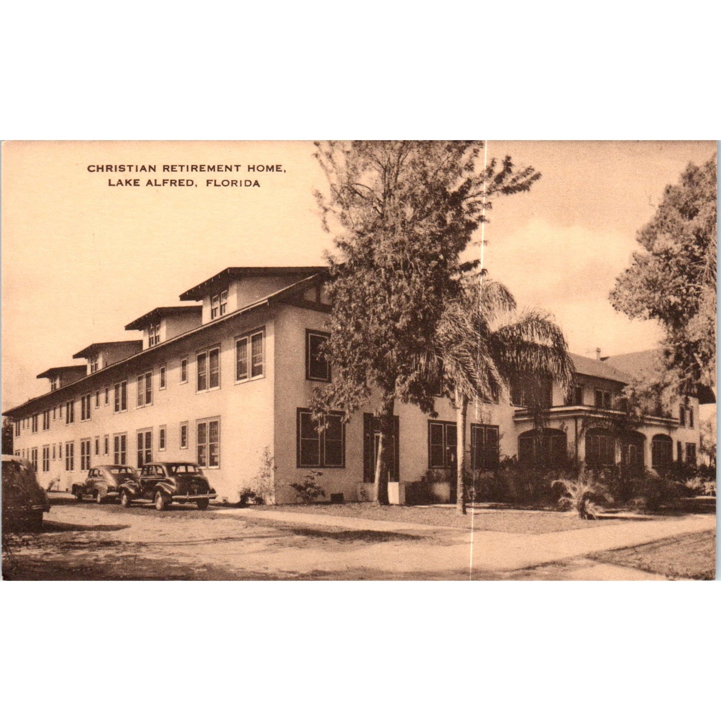 Christian Retirement Home Lake Alfred Florida Original Postcard P2-4