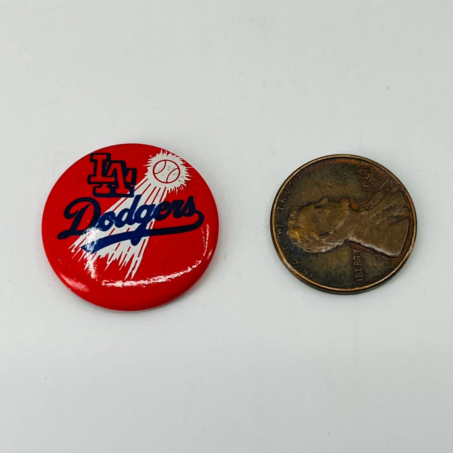 Vintage LA Dodgers Baseball Pinback Button SB5