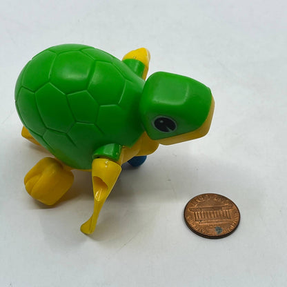 1981 BANDAI Wind Up Clock Work Turtle Tortoise Swimming Bathtub Toy WORKS TH7