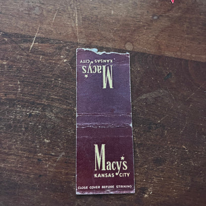 Macys Department Store Kansas City MO Advertising Matchbook Cover SB3-M6