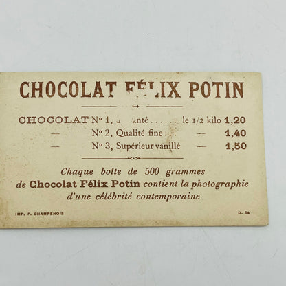 Victorian 1800s Trade Card Chefs Cook Chocolate Chocolat Félix Potin SAH9-M11