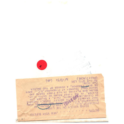 1951 Press Photo Golf Leon C. Walsh North & South Tournament Pinehurst 7x9" AD2