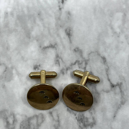 Vintage MCM Gold Tone Cufflinks Hickok SA2