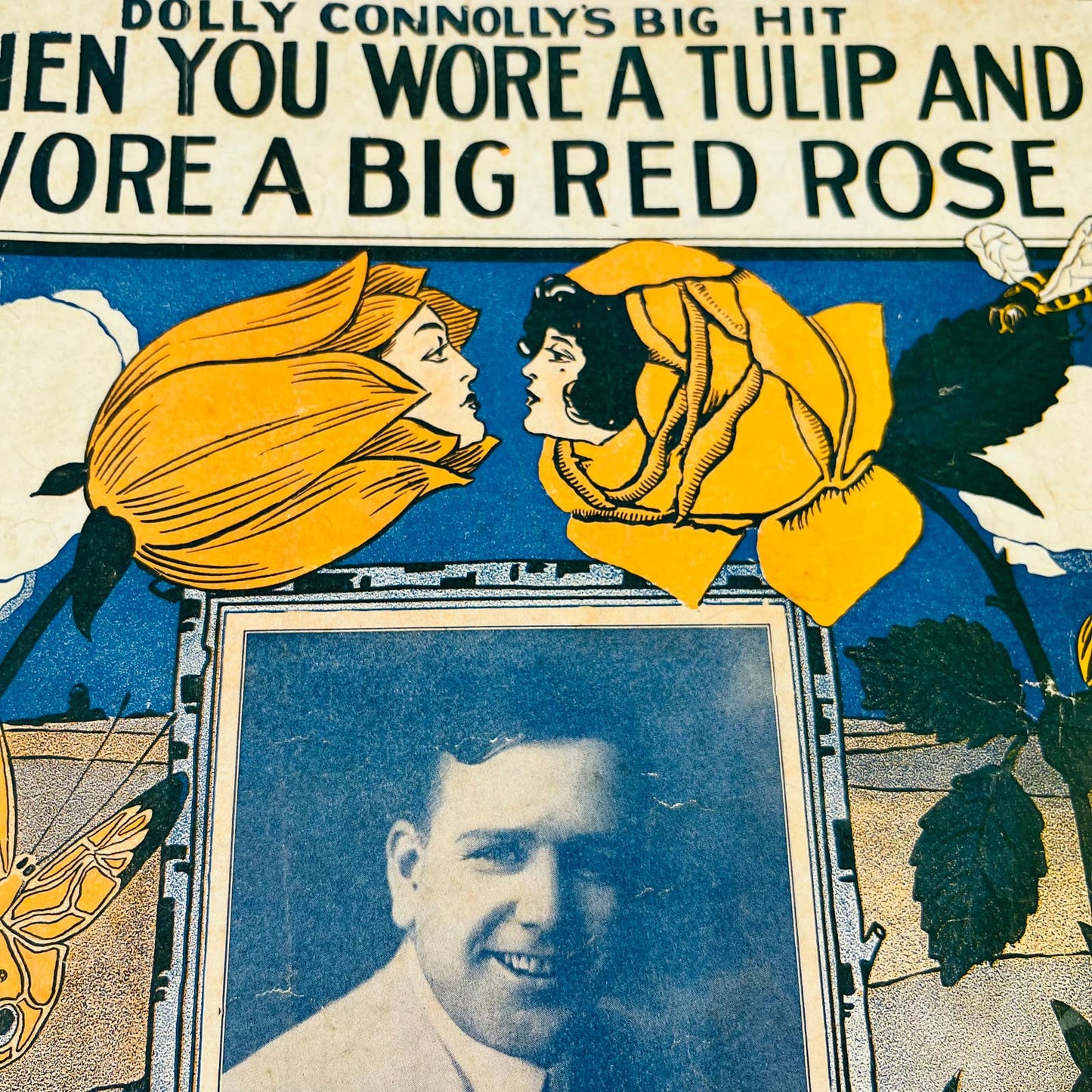 1914 Sheet Music When You Wore a Tulip and I Wore a Big Red Rose M1
