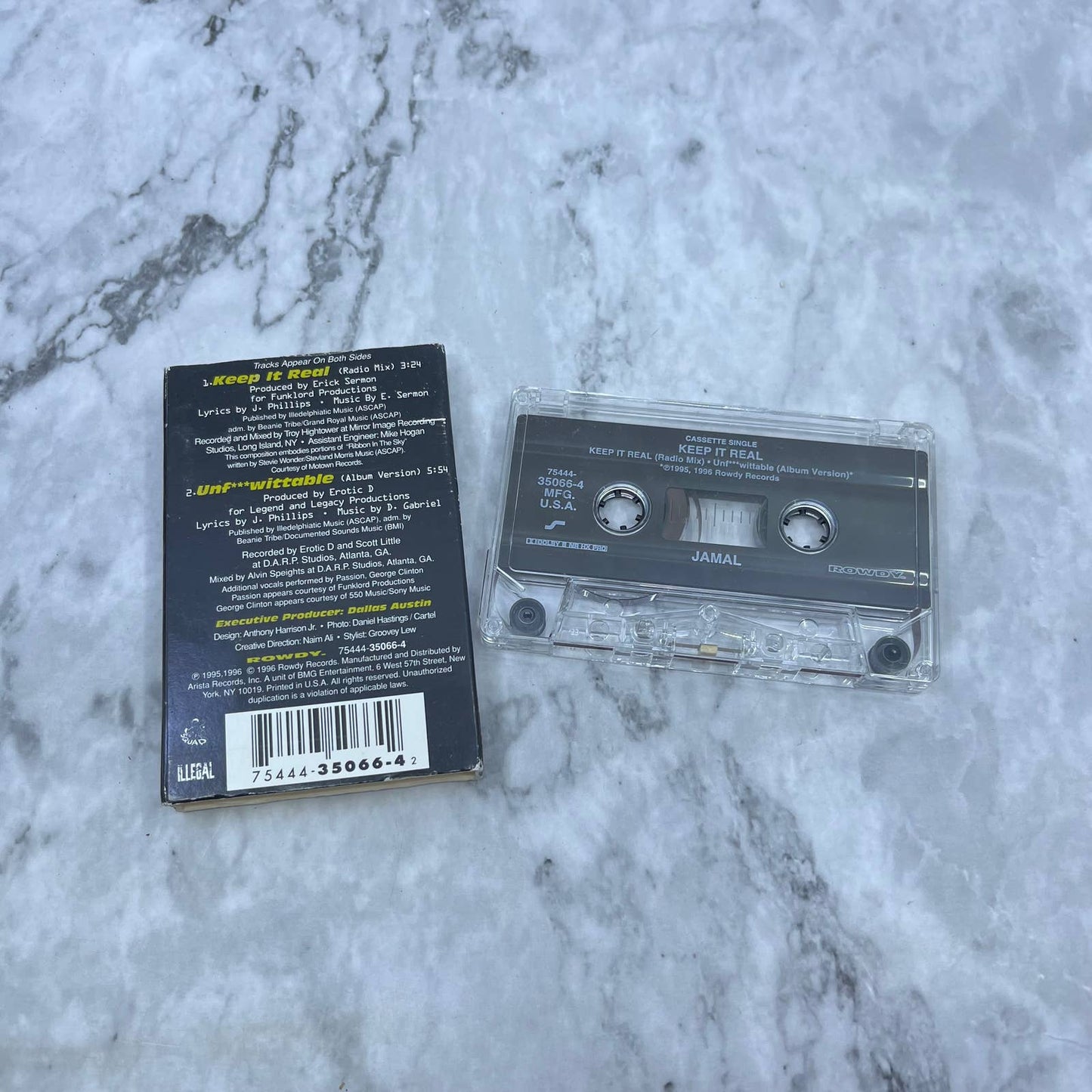 Jamal - Keep it Real Cassette Tape Single Rowdy 1996 TJ4