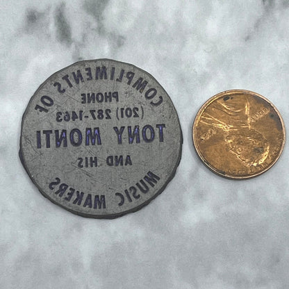 Vintage Letterpress Printers Block Plate Tony Monti and His Music Makers SE843