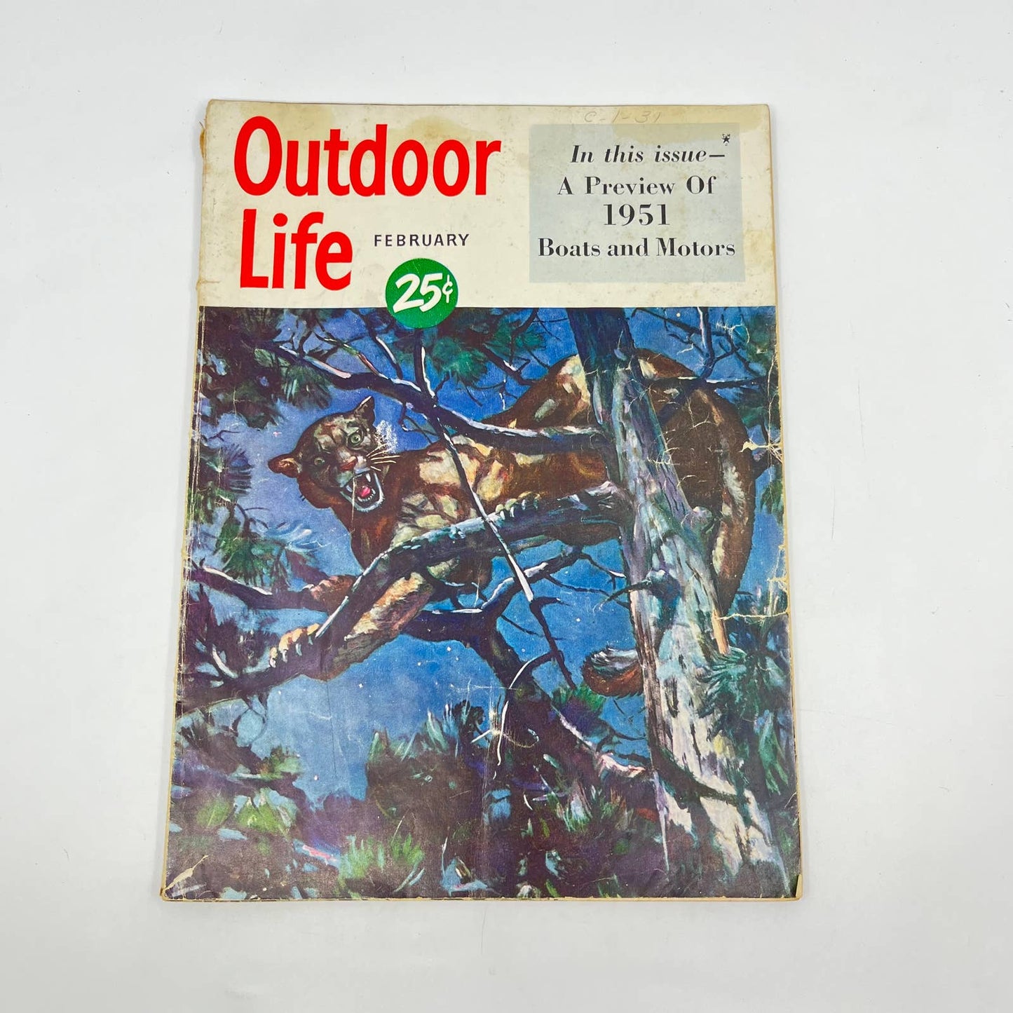 February 1951 Outdoor Life Magazine Boat Preview Game Shooting Moose TE3