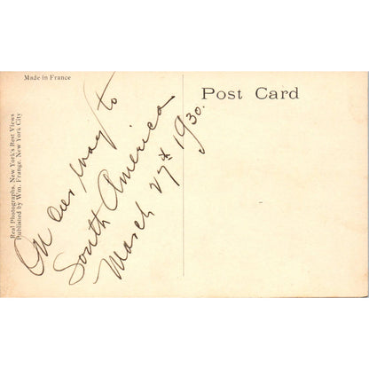 Brooklyn Bridge US Ship Pensacola c1930 Original Postcard TK1-25