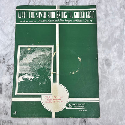 1939 Sheet Music When the Silver Rain Brings the Golden Grain Sanford Cleary V42-2