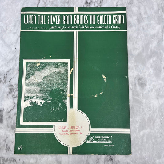 1939 Sheet Music When the Silver Rain Brings the Golden Grain Sanford Cleary V42-2