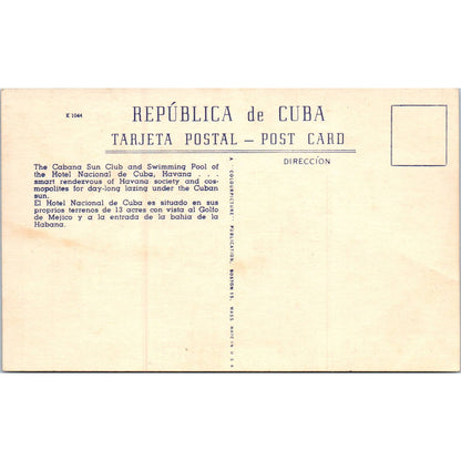 Habana Sun Club Hotel Nacional Havana c1905 Cuba Original Postcard TK1-P16