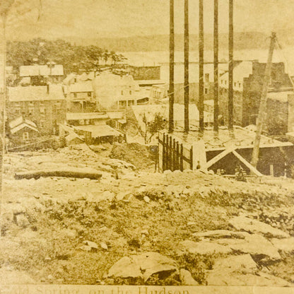 1890s Stereoview Card Cold Spring on the Hudson River New York City NY SB8