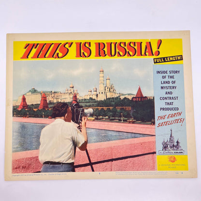 1957 THIS IS RUSSIA! Movie Lobby Card #7 Carey Wilson Universal 11x14” FL3