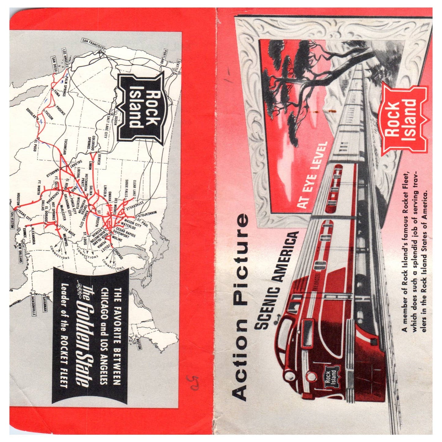 1959 Rock Island Railroad Rocket Fleet Ticket Jacket w/ Stubs SE4