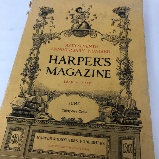 Harper's Monthly June 1917 67th Anniversary Many Ads World War I