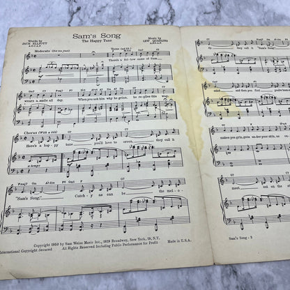 1950 Sheet Music Sam's Song Bing Crosby by Jack Elliott and Lew Quadling V41-1