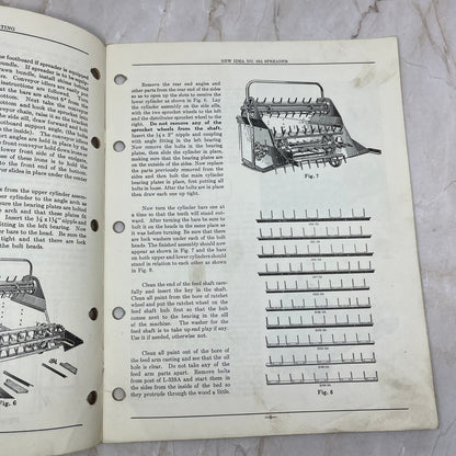 Vintage New Idea Instructions Repair Parts List S-169 No 10A Manure Spreader TJ9