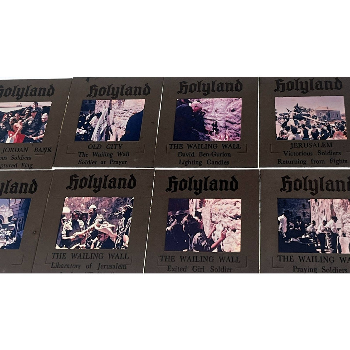 1960s Israel Views Lot of 8 Holyland 2x2 Travel Slides TK2-S-10