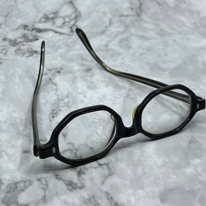 Vintage Foremost Black Octagonal Frames Eyeglasses 5 1/2 USA SE9