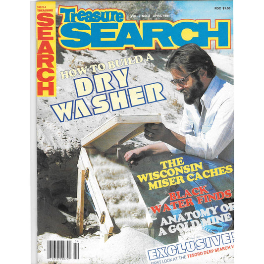 Treasure Search Magazine 1981 April Metal Detecting Gold Diamonds M2