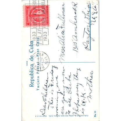 Morro Castle Havana Cuba 1941 Original Postcard P2-10