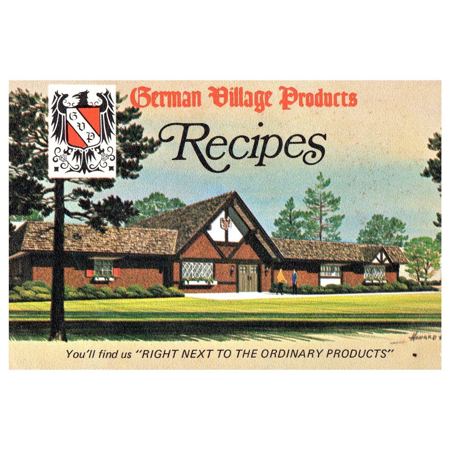 1970 German Village Pasta Recipes Cookbook Booklet Wauseon OH SE4