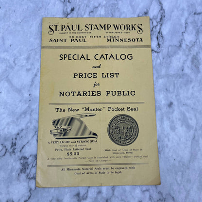 1921 St. Paul Stamp Works Catalog Letterhead and Envelope Lot Minnesota TH1