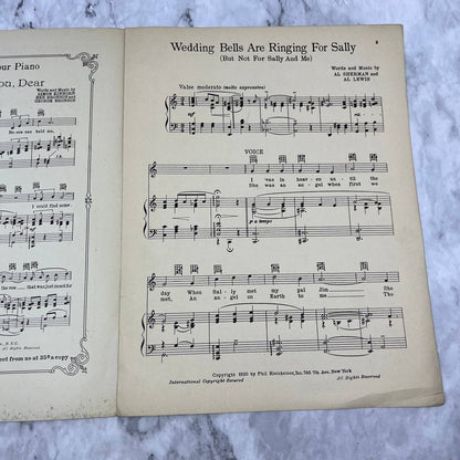 Sheet Music 1930 Wedding Bells Are Ringing For Sally Not For Me Vallee TH1