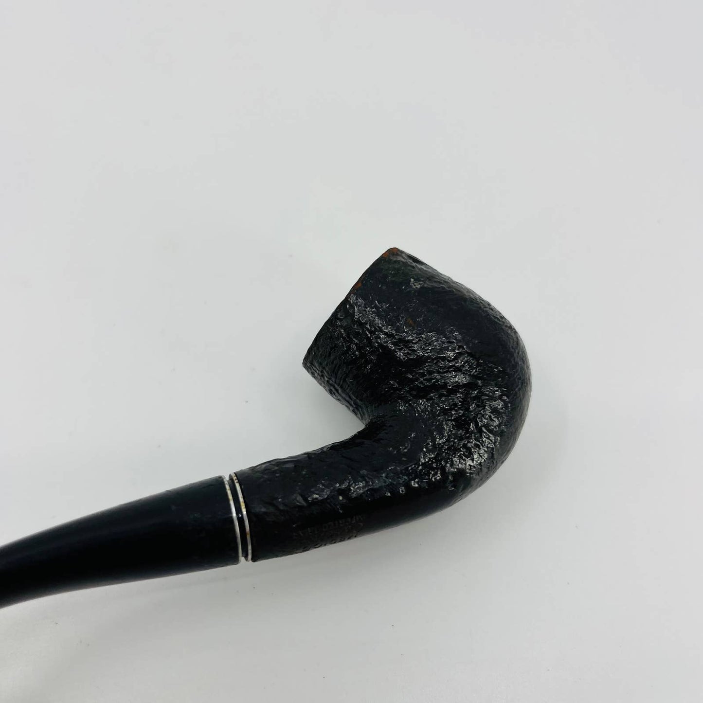 Vintage Medico Cavalier Rusticated Imported Briar Bent Estate Smoking Pipe 6”