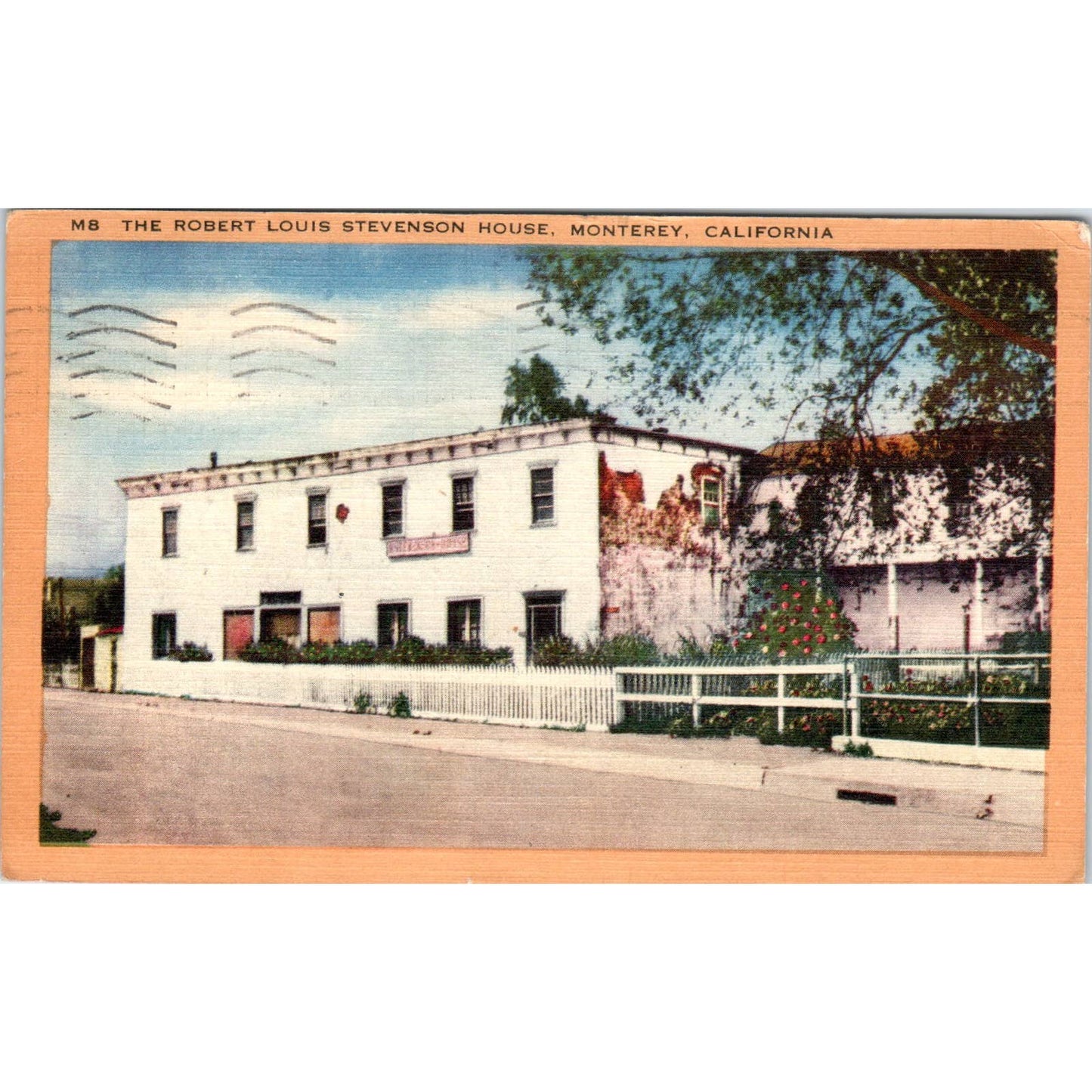 Robert Louis Stevenson House Monterey CA 1951 - Original Postcard TJ7-RP3