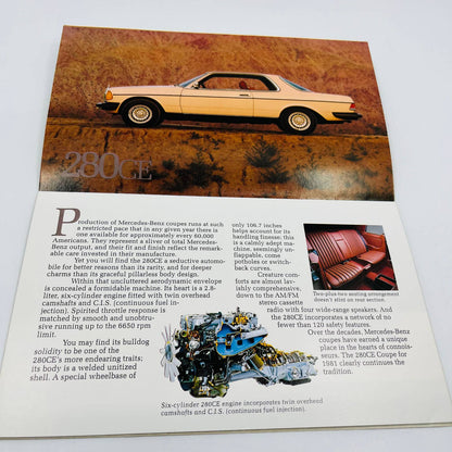 1981 Mercedes-Benz Sales Brochure 240D 280E 200CE 300D 300CD 300TD 300SD SEL BA1