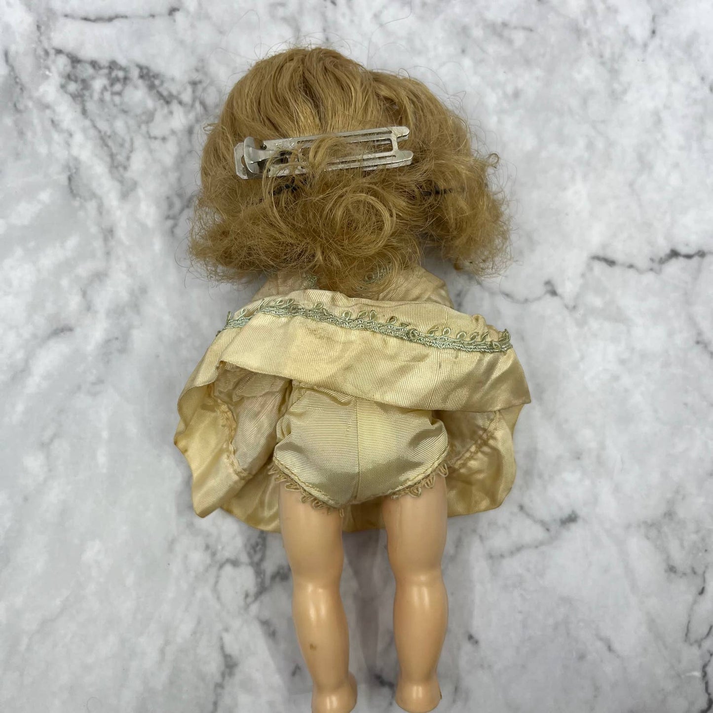 1950's 8" Blonde Hair Blue Eyes Blinking Plastic Doll TB4