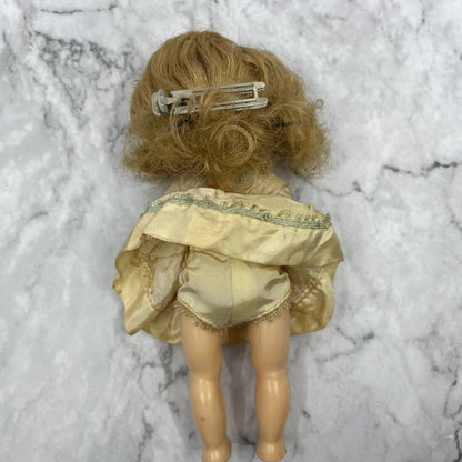 1950's 8" Blonde Hair Blue Eyes Blinking Plastic Doll TB4