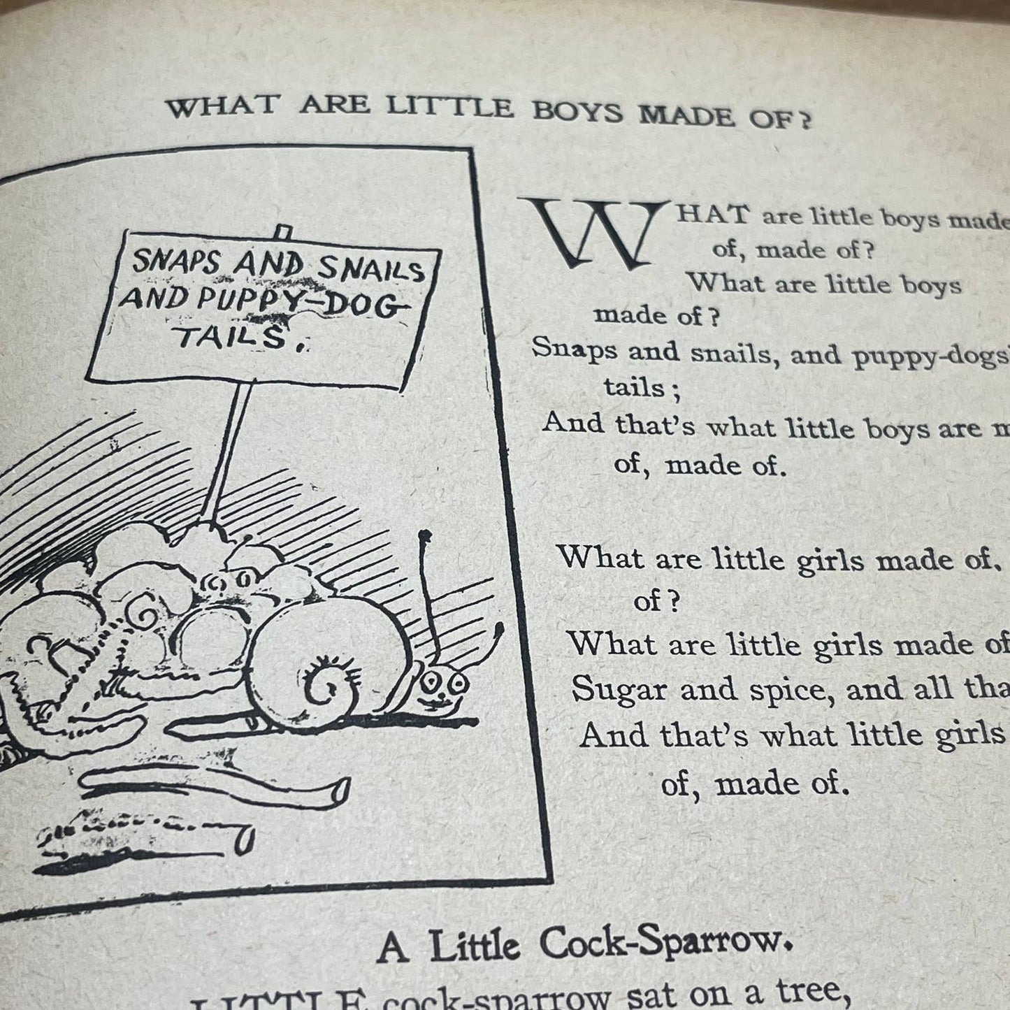 Antique Victorian 1901 Book Mother Goose Rhymes Funny Pictures For Little Folks