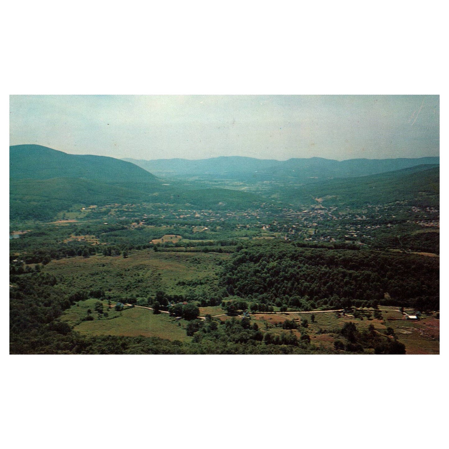 Vintage Postcard - Bird's Eye View of North Adams Mohawk Trail New York AD9