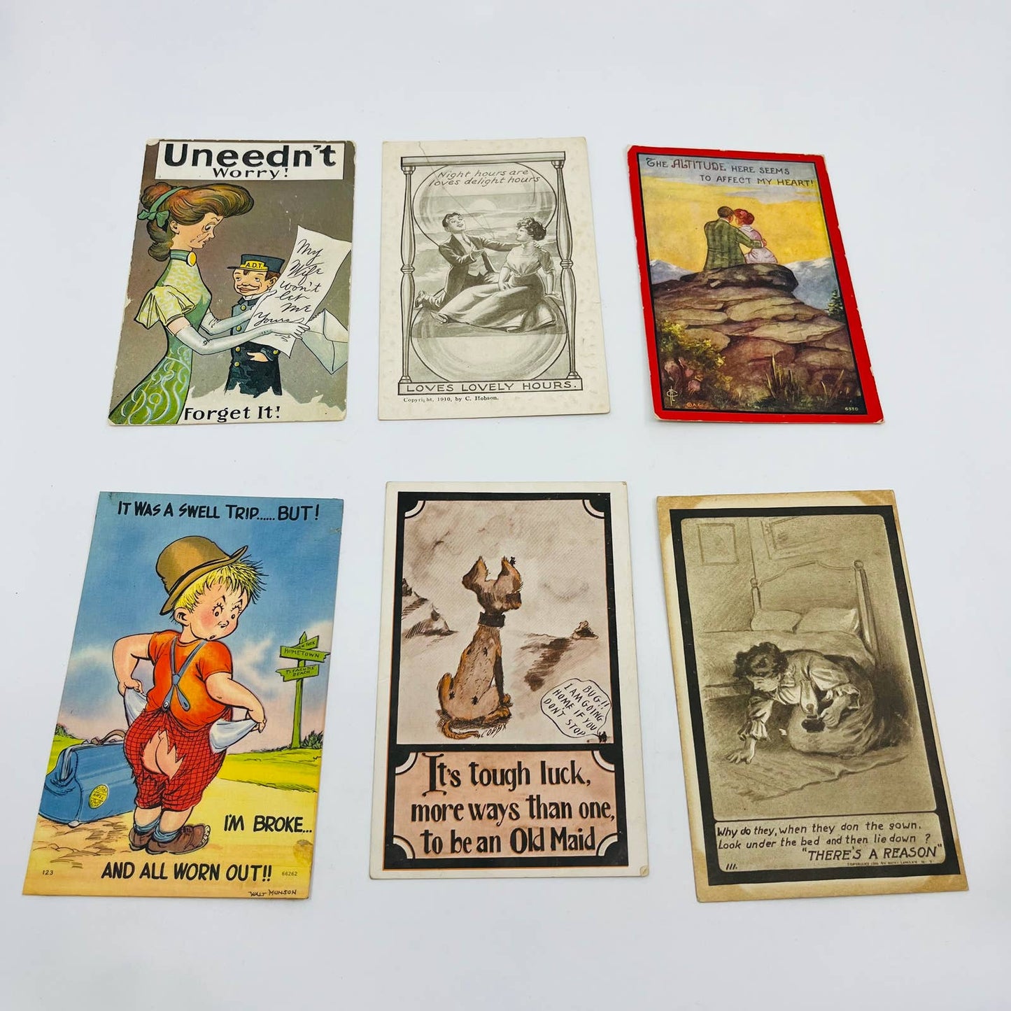 Vintage 1900-70s LOT OF 42 HUMOR Post Cards EA3