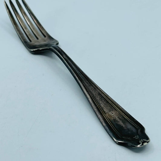 Antique BISHOP’S HOTEL WM Rogers Triple Silver Plate Oneida Dinner Fork SB5