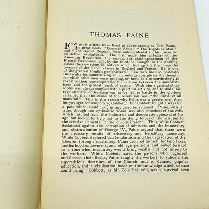 1925 THOMAS PAINE Biographical Series Fabian Tract No. 217 London L1-5