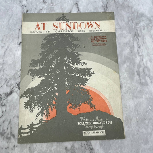At Sundown Love is Calling Me Home Foxtrot Donaldson 1927 Sheet Music TK2-SM4