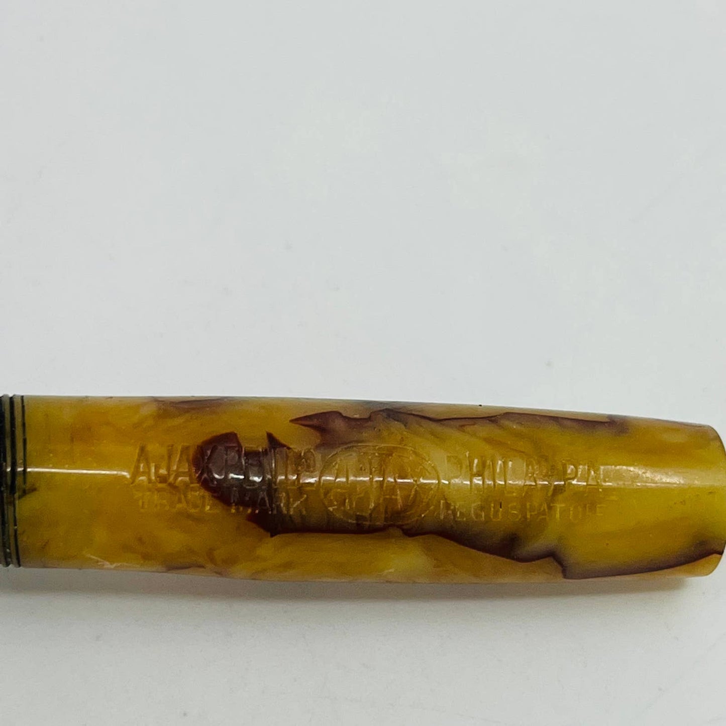 1920s AJAX Miniature Celluloid Marble Fountain Pen 3” MK Moticka SB9