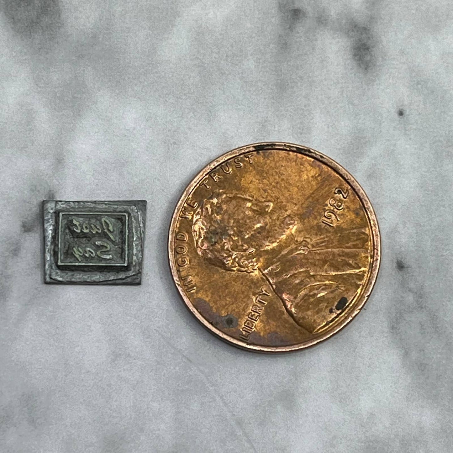 Vintage Printing Letterpress Printers Block Plate JUST SAY SE831