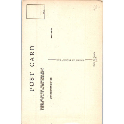 King George VI and Queen Elizabeth Original Postcard TK1-P13